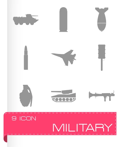 Conjunto de iconos militares vectoriales — Archivo Imágenes Vectoriales