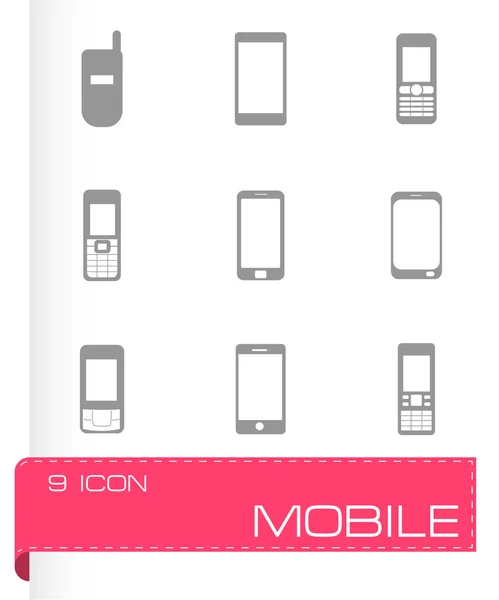 Set icone mobili vettoriali — Vettoriale Stock