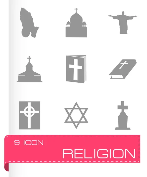 Vector religion icons set — Stock Vector