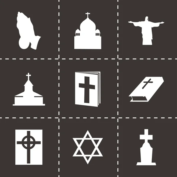 Conjunto de iconos de religión vectorial — Vector de stock