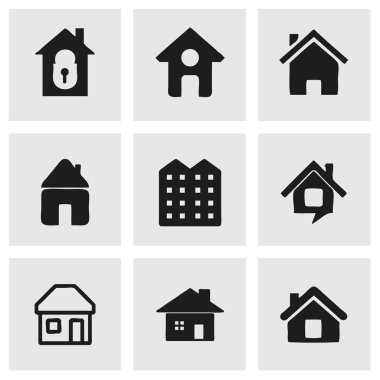 Vektör evi Icons set