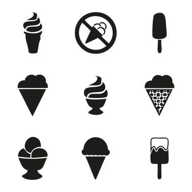 Vektör dondurma Icons set