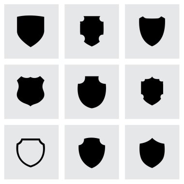 vektör kalkan Icon set