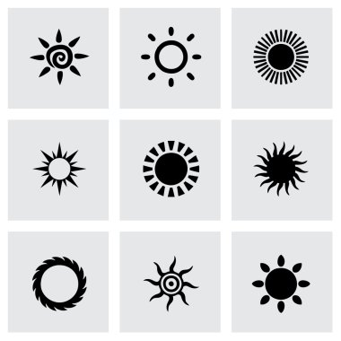 vektör güneş simgesi ayarlandı