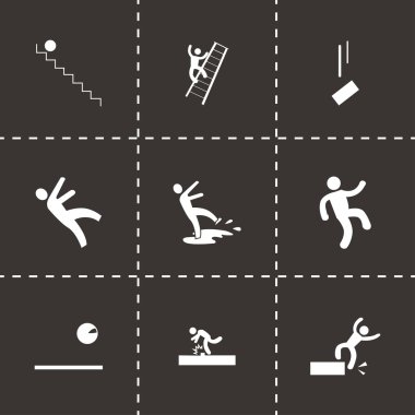 Vektör Icon set düşmek