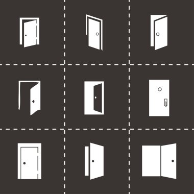 Vektör kapı Icon set