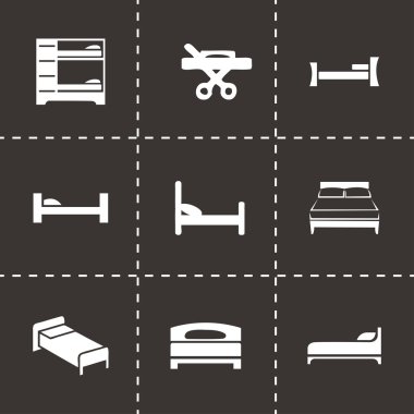 vektör yatak Icon set