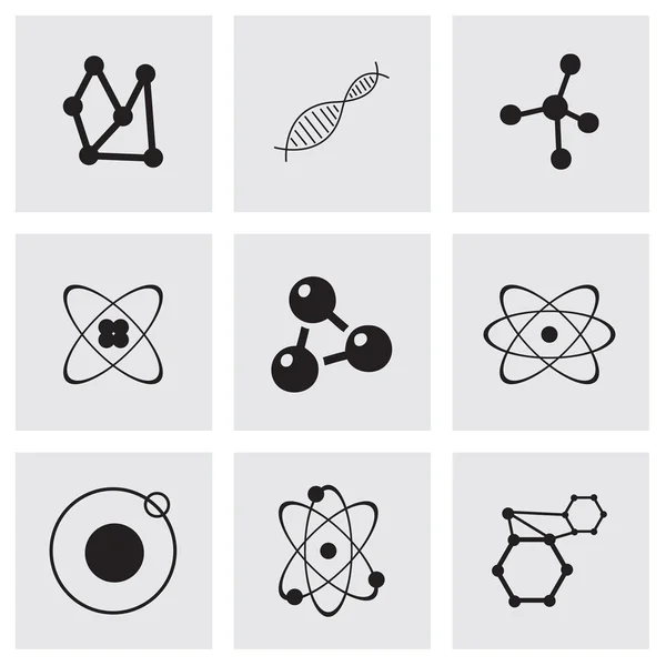 Vektor-Atom-Symbol gesetzt — Stockvektor