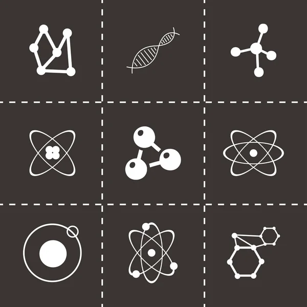 Vektör atom Icon set — Stok Vektör