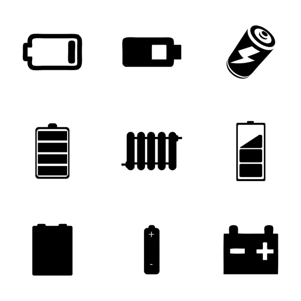 Vektör batery Icons set — Stok Vektör