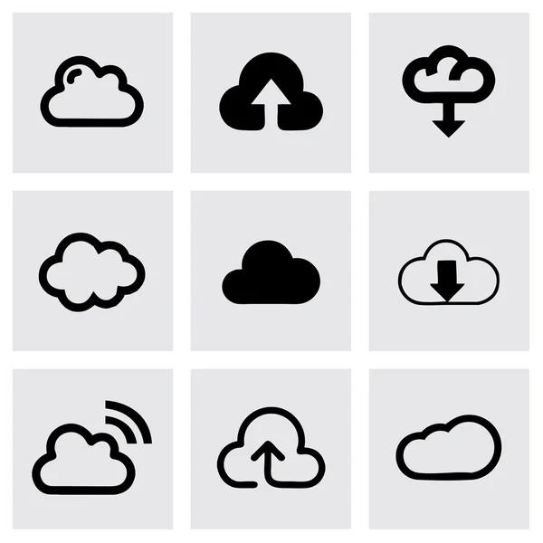 Set icone cloud vettoriale — Vettoriale Stock