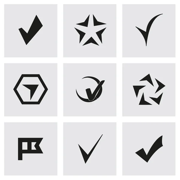 Vector confirmar iconos conjunto — Vector de stock