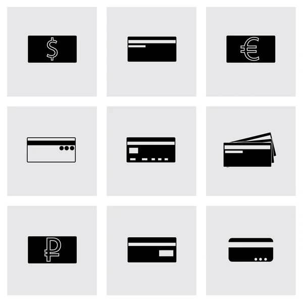 Vector credit card icons set — Stock Vector