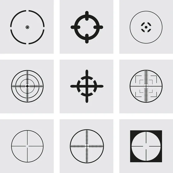 Ensemble d'icônes vectorielles en croix — Image vectorielle
