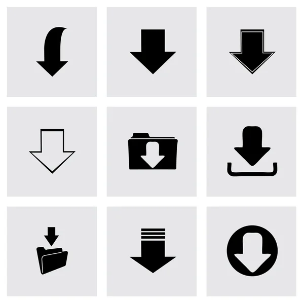 ベクターのダウンロードのアイコンを設定 — ストックベクタ