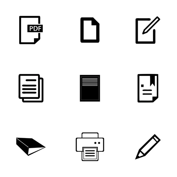 Vector documents icons set — Stock Vector