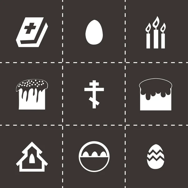 Vector easter icons set — Stock Vector