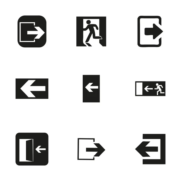 Vektor-Exit-Symbole gesetzt — Stockvektor