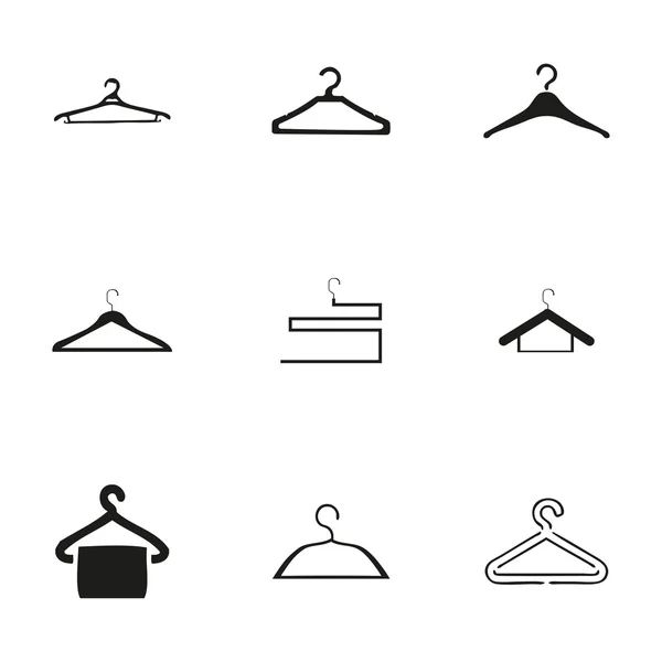 Vector hanger icons set — Stock Vector