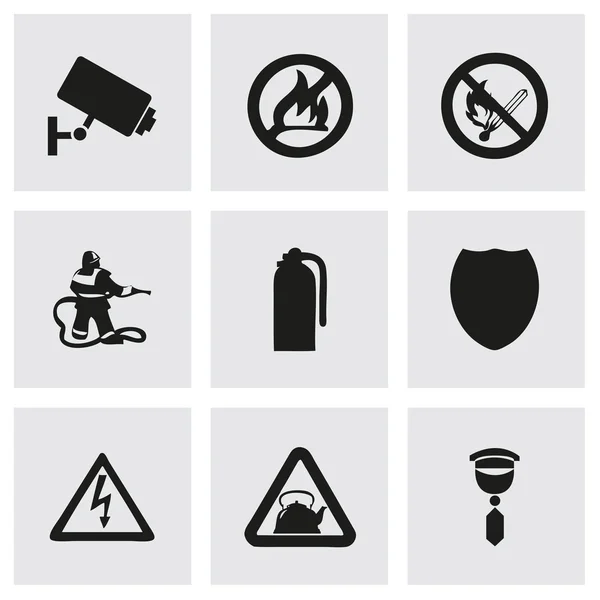 Conjunto de iconos de seguridad del hogar vectorial — Vector de stock