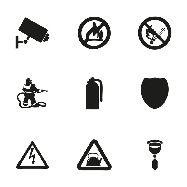 Set icone di sicurezza domestica vettoriale — Vettoriale Stock