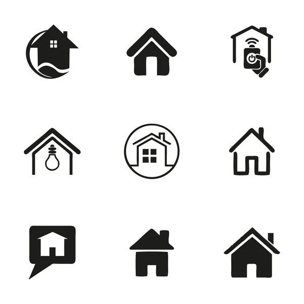 Vector home icons set — Stock Vector