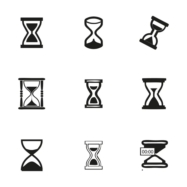 Vector iconos reloj de arena conjunto — Vector de stock