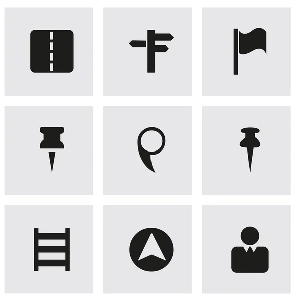 Vector map pointer icons set — Stock Vector