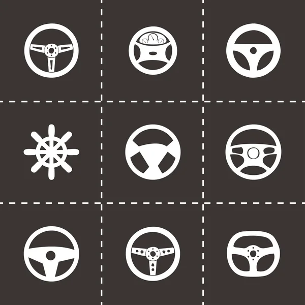 Set pictogramă volan Vector — Vector de stoc