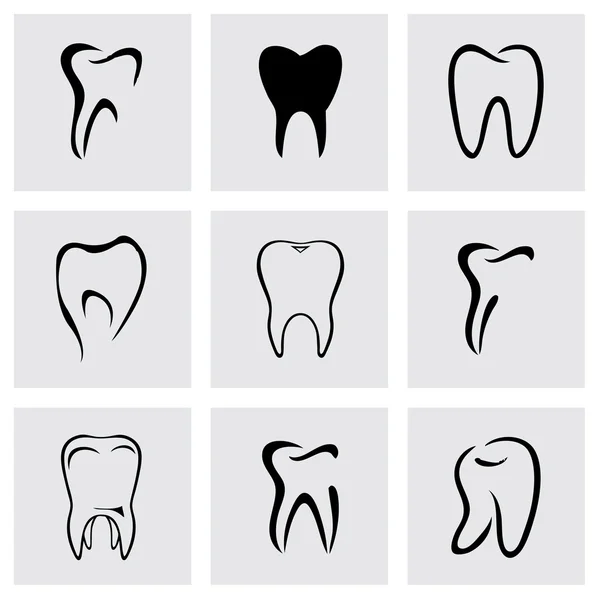 Vector teeth icon set — Stock Vector