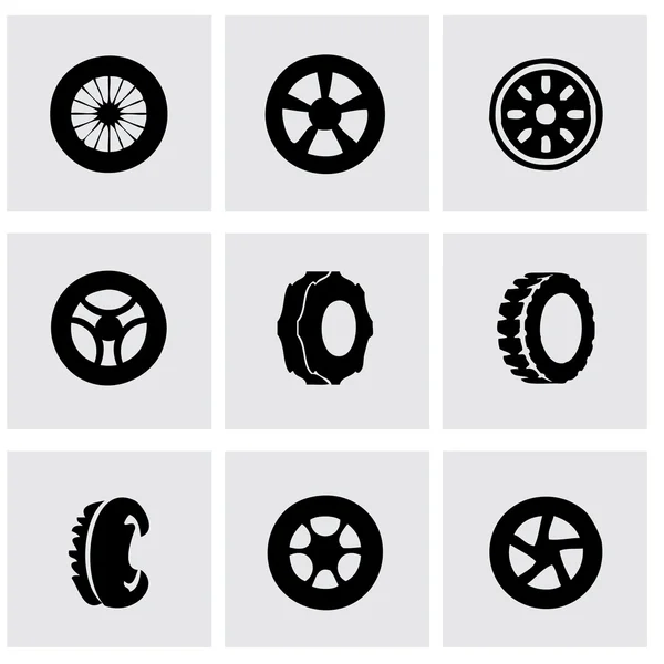 Vector tire icon set — Stock Vector