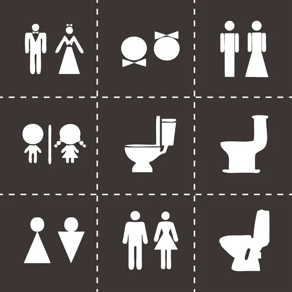 Vector toilet icon set — Stock Vector