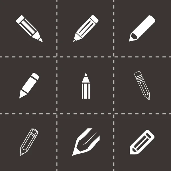 Set icone a matita vettoriale — Vettoriale Stock