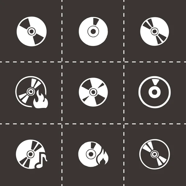 Set di icone del cd vettoriale — Vettoriale Stock