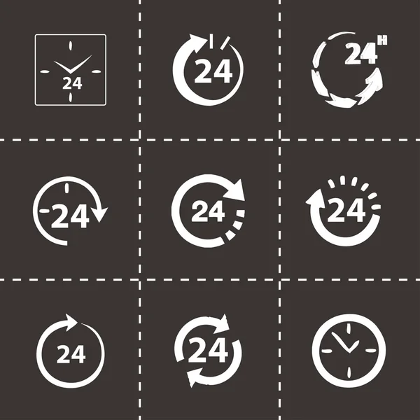 Vektor 24 Stunden Symbol gesetzt — Stockvektor