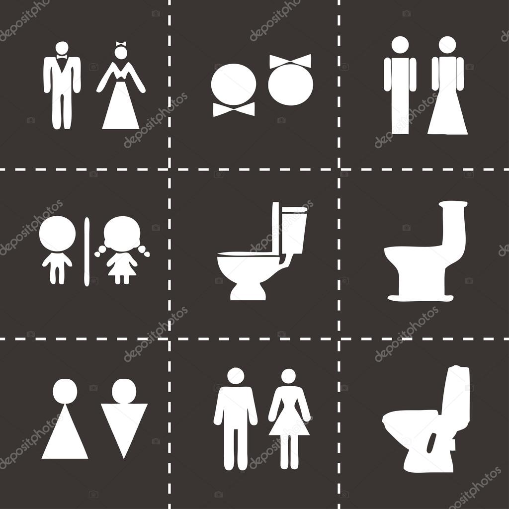 Vector toilet icon set