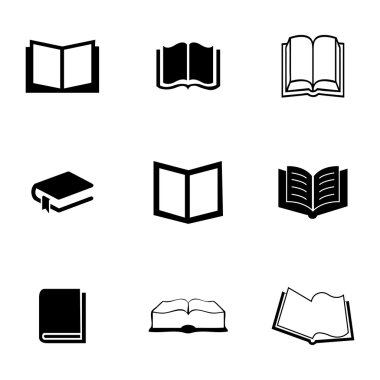 Vektör kitap Icons set