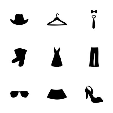 Vektör giyim Icons set