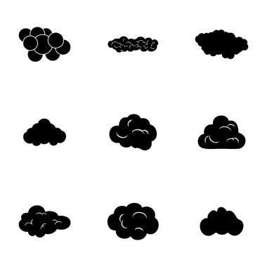 Vektör bulutlar Icons set