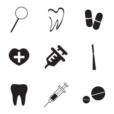 Vektör diş Icons set