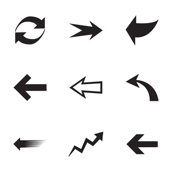 Vector pijlen pictogrammen ingesteld — Stockvector