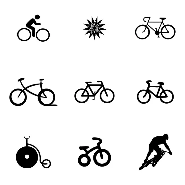 Vektor Fahrrad Icons gesetzt — Stockvektor