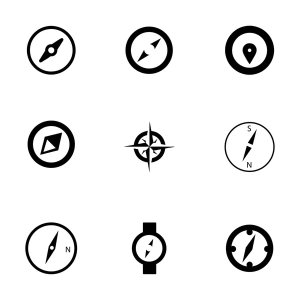 Vector compass icons set — Stock Vector