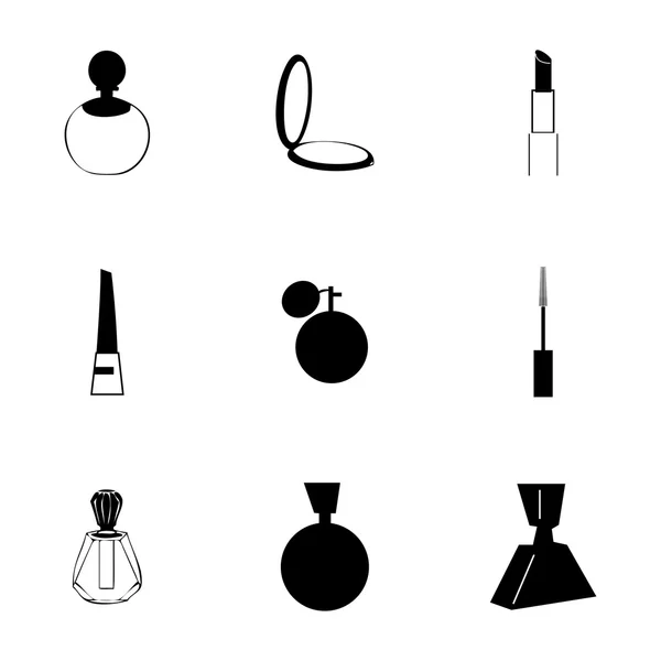 Conjunto de iconos de cosméticos vectoriales — Vector de stock