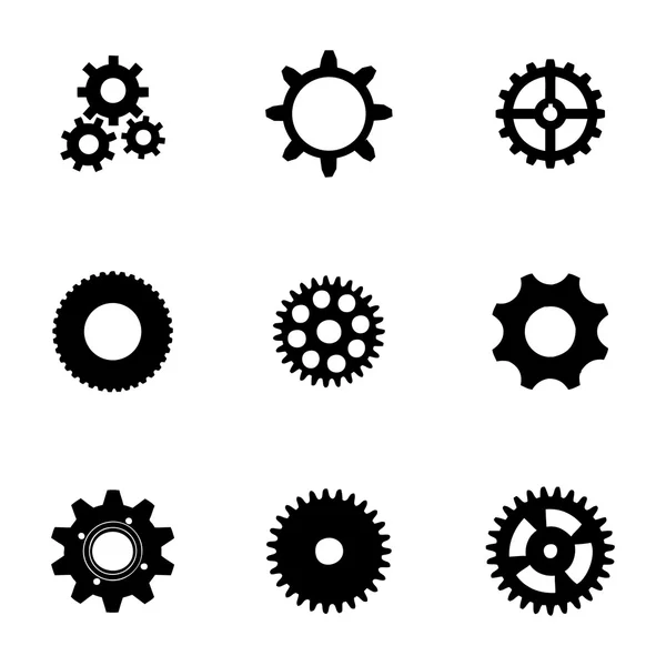 Vector gear  icons set — Stock Vector