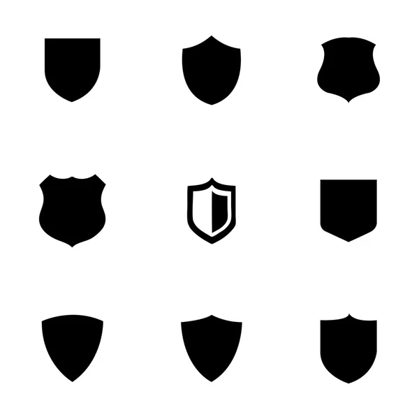 Conjunto de iconos de escudo vectorial — Vector de stock