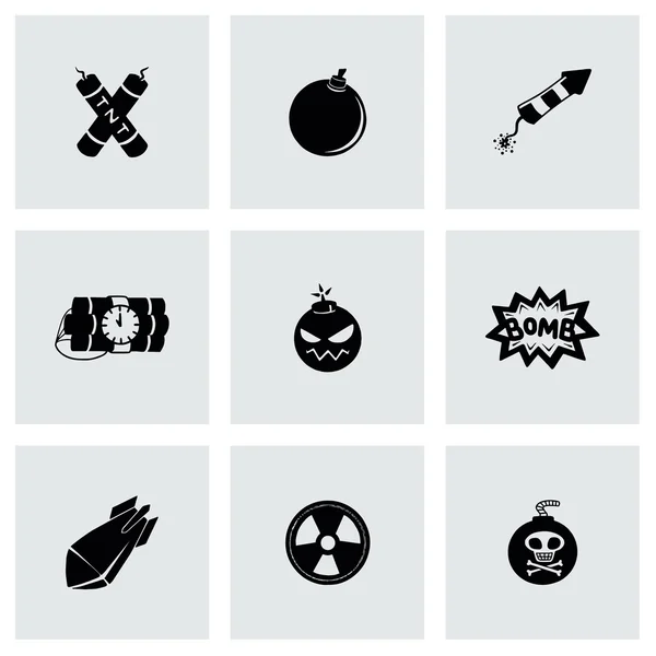 Vector Bomb icon set — Stock Vector