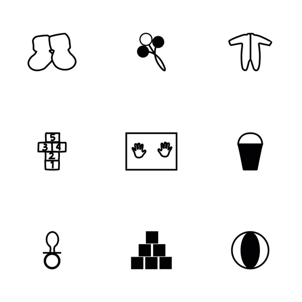 Ensemble d'icônes vectorielles bébé — Image vectorielle