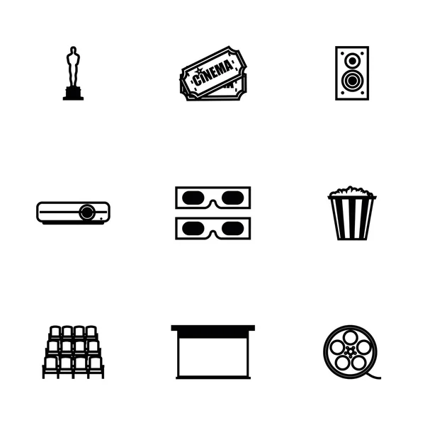 Set de iconos de cine vectorial — Archivo Imágenes Vectoriales