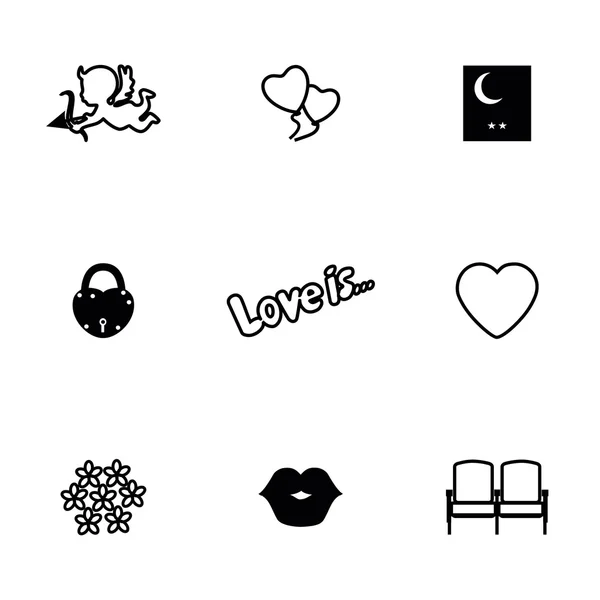 Ensemble d'icônes Vector Love — Image vectorielle